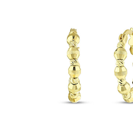 Dorika Toplu Altın Halka Küpe - 14K - 3.28gr