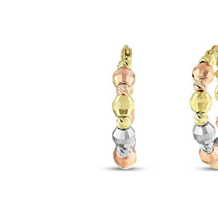 Dorika Toplu Altın Halka Küpe - 14K - 3.33gr