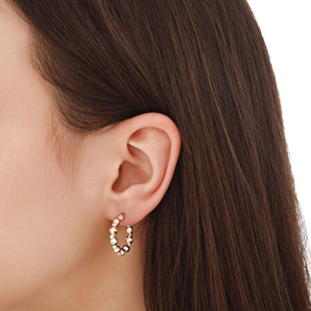 Dorika Toplu Altın Halka Küpe - 14K - 3.33gr