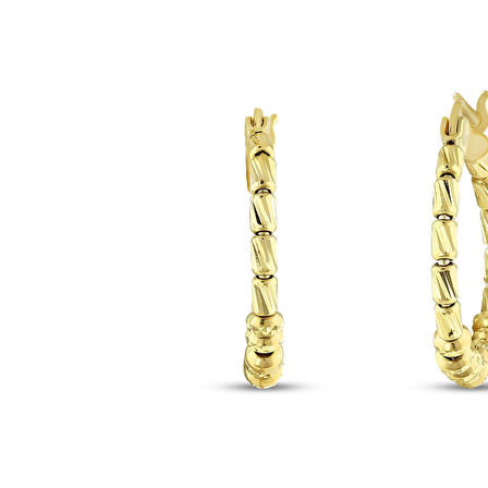 Dorika Toplu Altın Halka Küpe - 14K - 2.84gr
