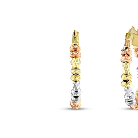 Dorika Toplu Altın Halka Küpe - 14K - 3.29gr