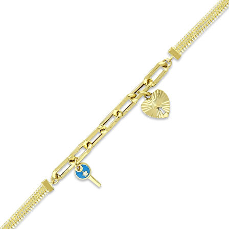 Tasarım Altın Bileklik - 14K - 5.27gr