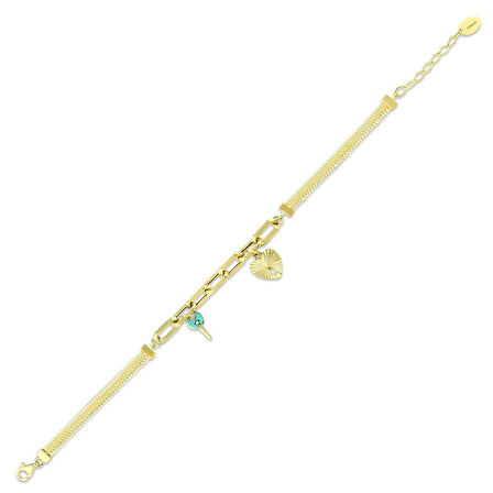 Tasarım Altın Bileklik - 14K - 5.21gr
