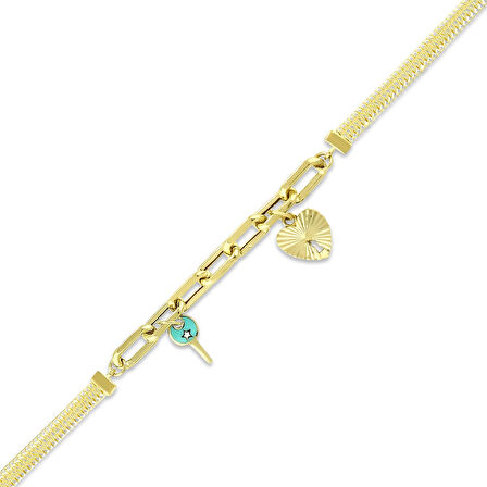 Tasarım Altın Bileklik - 14K - 5.21gr