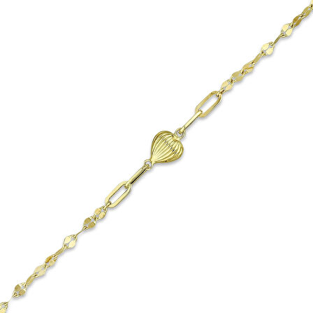 Kalpli Tasarım Altın Bileklik - 14K - 1.64gr