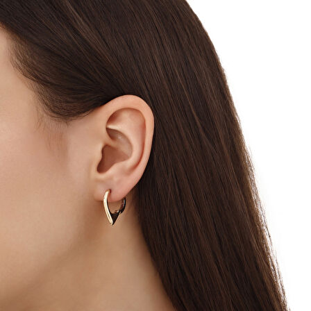 Tasarım Altın Küpe - 14K - 2.48gr