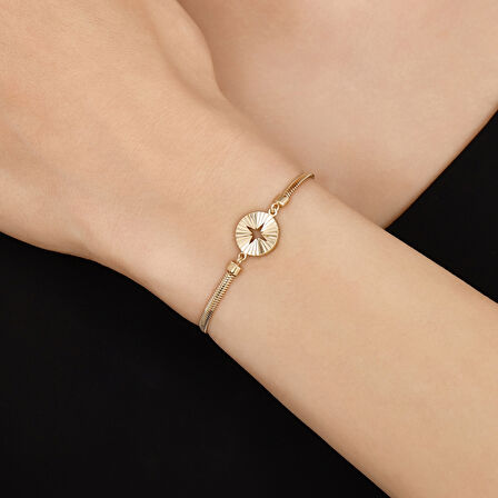 Altın Tasarım Bileklik - 14K - 3.91gr