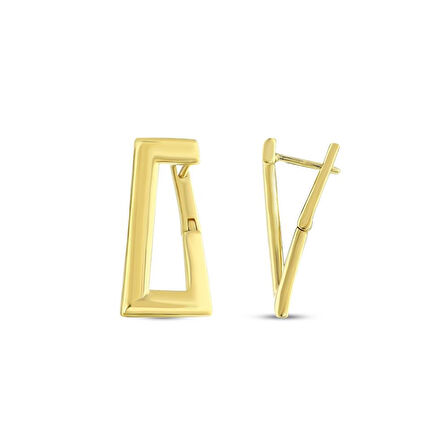 Altın Tasarım Küpe - 14K