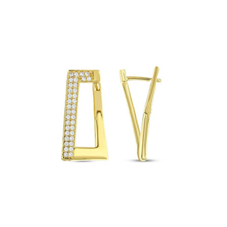 Tasarım Altın Küpe - 14K - 4.24gr