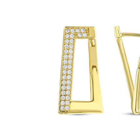 Tasarım Altın Küpe - 14K - 4.24gr