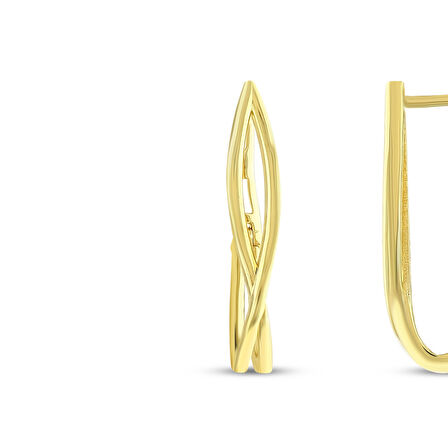Tasarım Altın Küpe - 14K - 3.65gr
