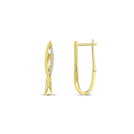 Tasarım Altın Küpe - 14K - 3.95gr