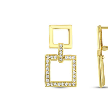 Tasarım Altın Küpe - 14K - 4.66gr