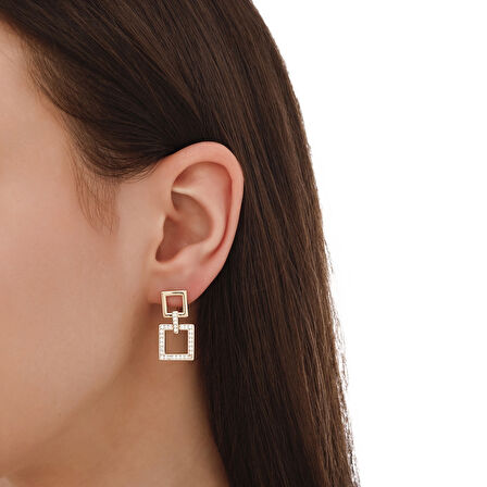 Tasarım Altın Küpe - 14K - 4.66gr