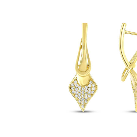 Tasarım Altın Küpe - 14K - 4.23gr