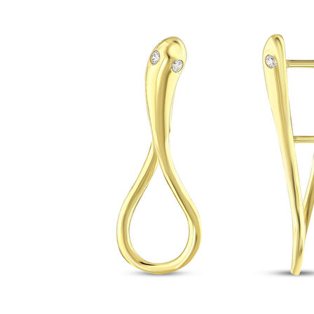 Tasarım Altın Küpe - 14K - 3.63gr