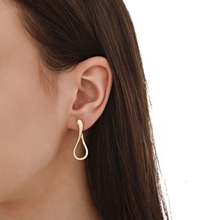 Tasarım Altın Küpe - 14K - 3.63gr