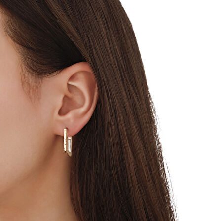 Tasarım Altın Küpe - 14K - 2.23gr