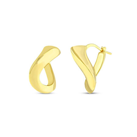 Tasarım Altın Küpe - 14K - 2.67gr