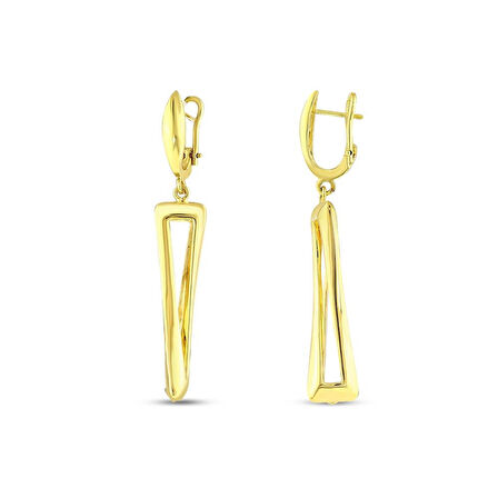 Tasarım Altın Küpe - 14K - 5.91gr