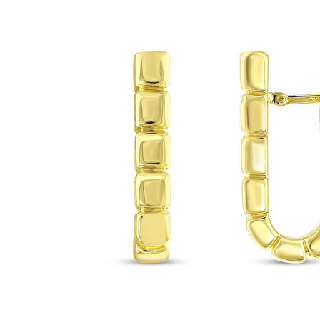 Tasarım Altın Küpe - 14K - 3.76gr