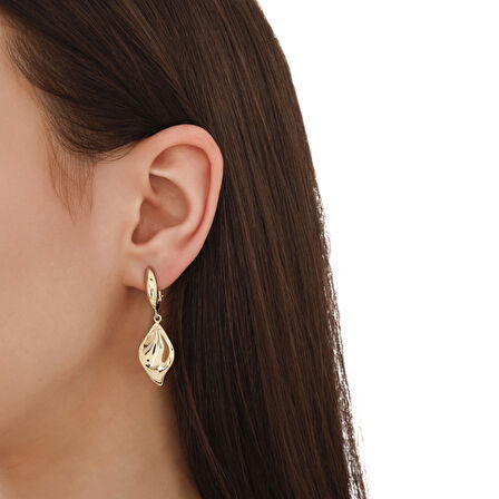 Tasarım Altın Küpe - 14K - 5.00gr