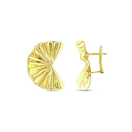 Tasarım Altın Küpe - 14K - 7.00gr