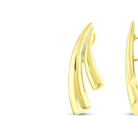 Tasarım Altın Küpe - 14K - 6.05gr