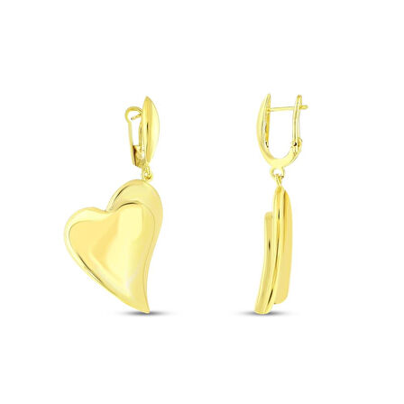 Kalpli Tasarım Altın Küpe - 14K - 7.45gr