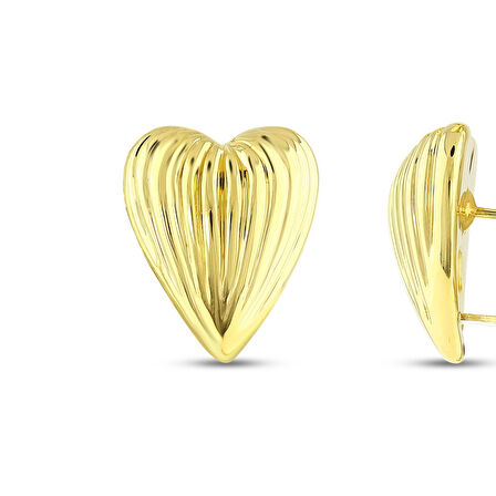 Tasarım Altın Küpe - 14K - 4.34gr