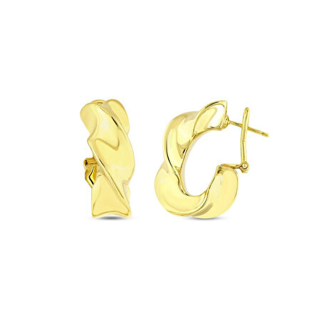 Altın Tasarım Küpe - 14K - 5.98gr