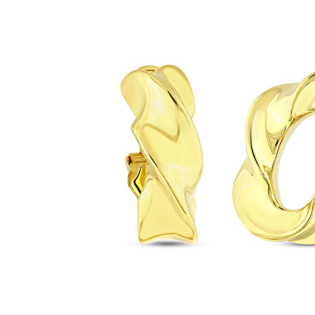 Altın Tasarım Küpe - 14K - 5.98gr