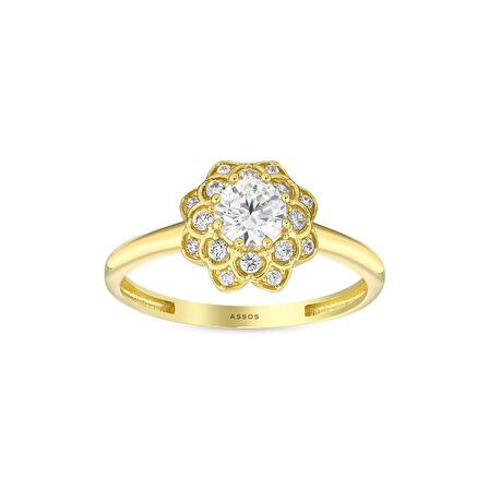 Altın Tektaş Yüzük - 14K