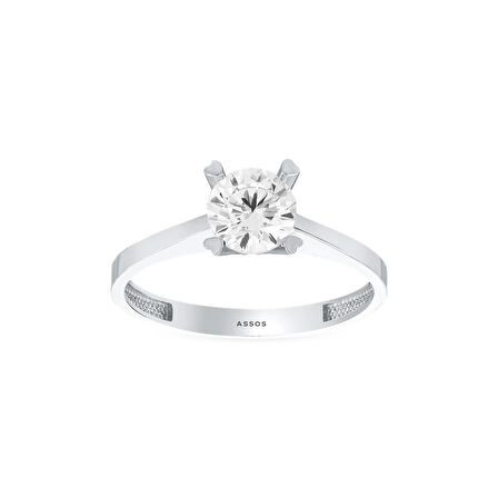 Altın Tektaş Yüzük - 14K - 2.30gr