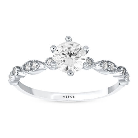 Altın Tektaş Yüzük - 14K - 1.98gr