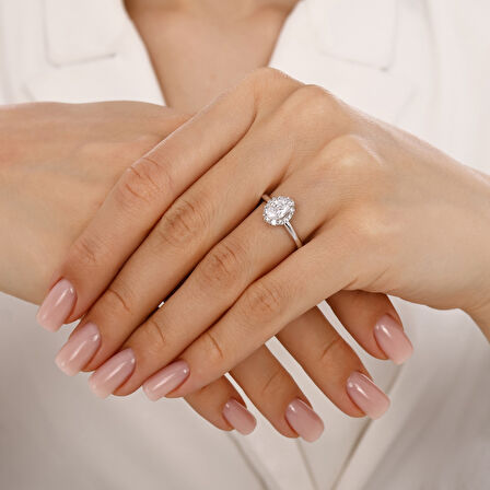 Taşlı Altın Yüzük - 14K - 2.36gr