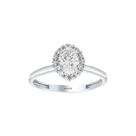 Taşlı Altın Yüzük - 14K - 2.36gr