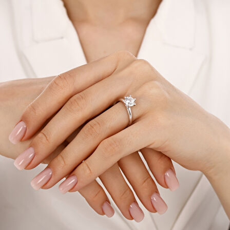 Altın Tektaş Yüzük - 14K - 1.95gr