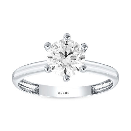 Altın Tektaş Yüzük - 14K - 1.95gr