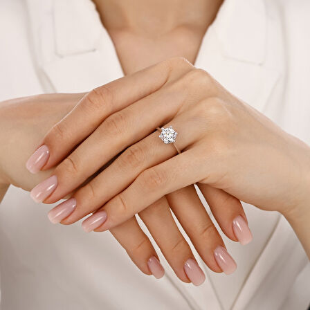 Altın Tektaş Yüzük - 14K - 2.70gr