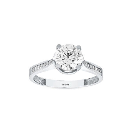 Altın Tektaş Yüzük - 14K - 2.30gr