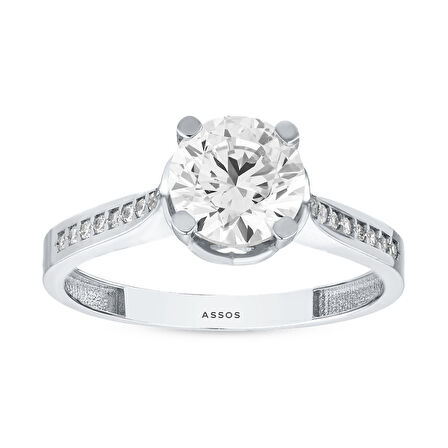 Altın Tektaş Yüzük - 14K - 2.30gr