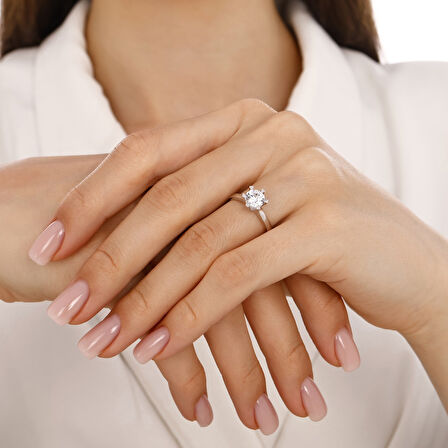 Altın Tektaş Yüzük - 14K - 2.25gr