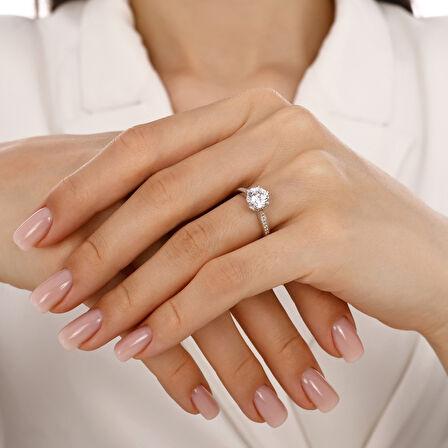 Altın Tektaş Yüzük - 14K - 2.44gr