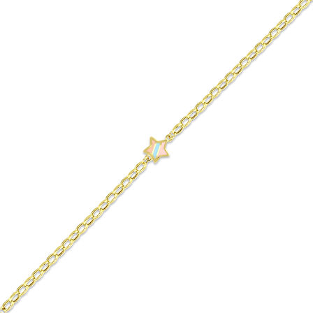 Yıldız Figürlü Altın Çocuk Bileklik - 14K