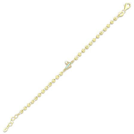 Kelebek Figürlü Çocuk Altın Bileklik - 14K