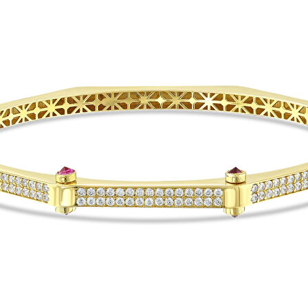 Altın Tasarım Kelepçe - 14K