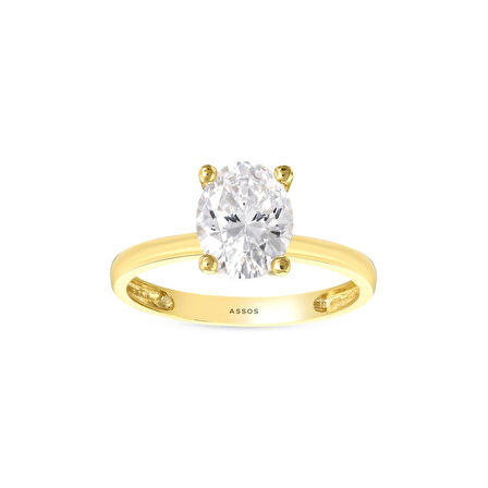 Altın Tektaş Yüzük - 14K