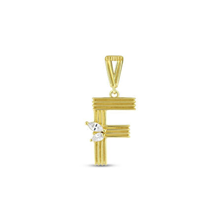 Altın F Harf Kolye Ucu - 14K - 1.65gr