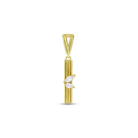 Altın I Harfi Kolye Ucu - 14K - 1.20gr